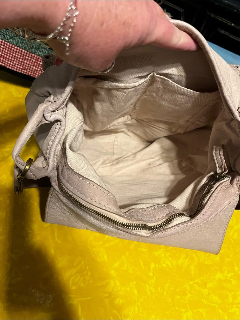 Sundance floral leather bag